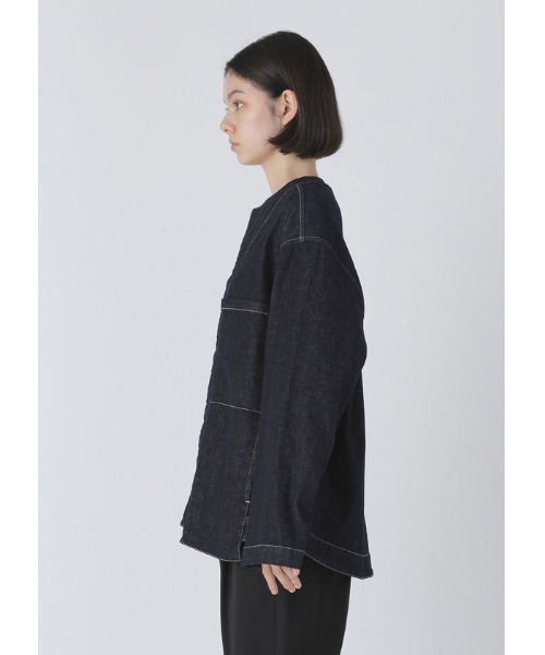 Plantation(プランテーション)の「BIZENストレッチデニム/ジャケット(デニムジャケット・レディース・ネイビー・M size/XL)」の8枚目の写真