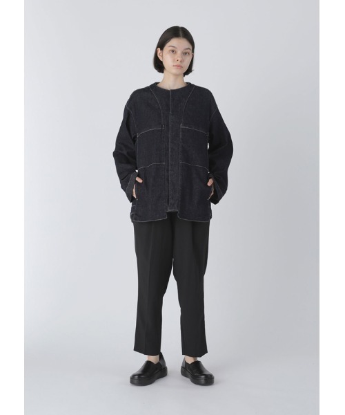 Plantation(プランテーション)の「BIZENストレッチデニム/ジャケット(デニムジャケット・レディース・ネイビー・M size/XL)」の10枚目の写真