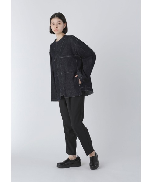Plantation(プランテーション)の「BIZENストレッチデニム/ジャケット(デニムジャケット・レディース・ネイビー・M size/XL)」の11枚目の写真