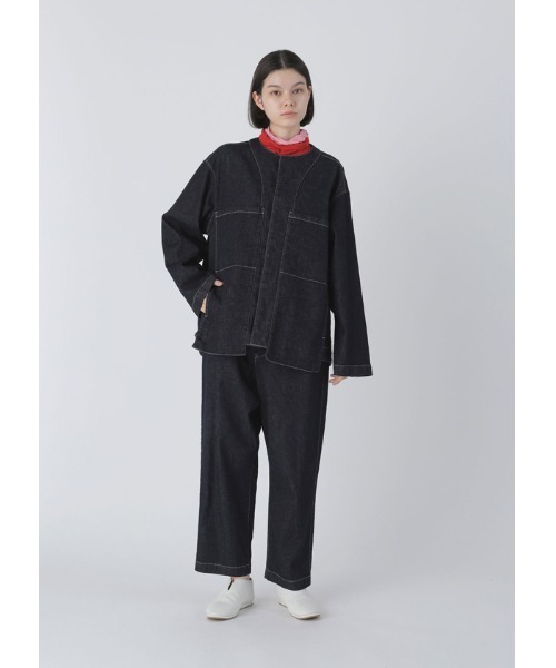 Plantation(プランテーション)の「BIZENストレッチデニム/ジャケット(デニムジャケット・レディース・ネイビー・M size/XL)」の14枚目の写真