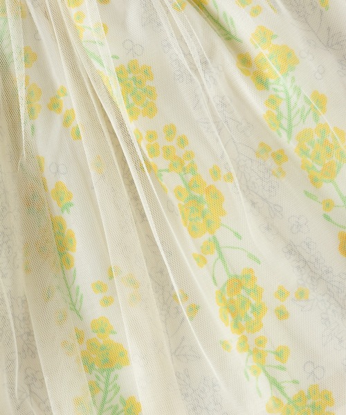 KP（ケーピー）の「スパンテレコと菜の花柄チュールのドッキングワンピース(100～130)（ワンピース・キッズ・杢グレー/イエロー・110cm/100cm/120cm/130cm）」の8枚目の写真