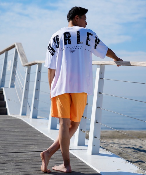 Hurley (ハーレー)の「Hurley/ハーレー ラッシュガード ラッシュTシャツ/ルーズシルエット バックプリント/UVカット 吸汗速乾 MSS2310029(ラッシュガード・メンズ・オレンジ/ブラック/ホワイト・L/XL/M)」の6枚目の写真