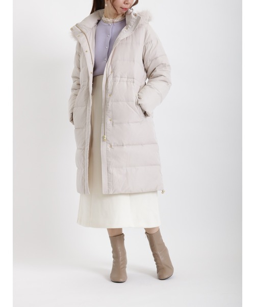 Te chichi（テチチ）の「パールボタンクルーネックカーディガン（カーディガン/ボレロ・レディース・ブラック/ブルー/オフホワイト/ラベンダー/ベージュ/ミント・ﾌﾘ-）」の10枚目の写真