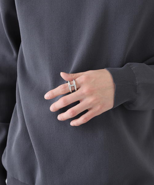XOLO（ショロ）の「【XOLO / ショロ】H Rope Ring（リング・メンズ・シルバー・LARGE/MEDIUM）」の5枚目の写真