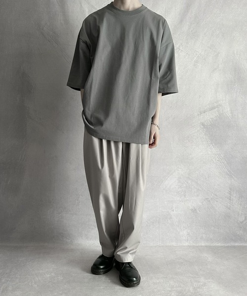 SERACE(セラス)の「【SERACE】Loose silhouette T-shirt / ルーズシルエットTシャツ(Tシャツ/カットソー・メンズ・ブラック/オフホワイト/グレー/ネイビー/ダークブルー/ホワイト×ブラック・M/L)」の20枚目の写真