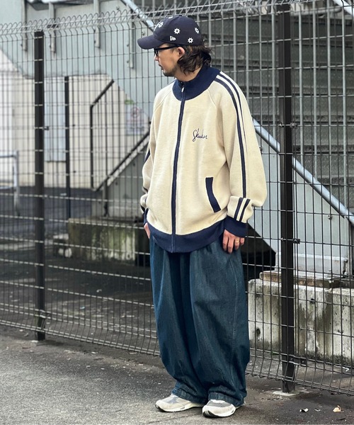 SKOOKUM（スクーカム）の「SKOOKUM JE ニットライントラックジャケット（ニット/セーター・メンズ・アイボリー/ネイビー・M/L）」の11枚目の写真