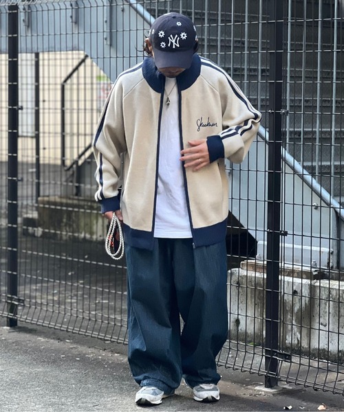 SKOOKUM（スクーカム）の「SKOOKUM JE ニットライントラックジャケット（ニット/セーター・メンズ・アイボリー/ネイビー・M/L）」の10枚目の写真