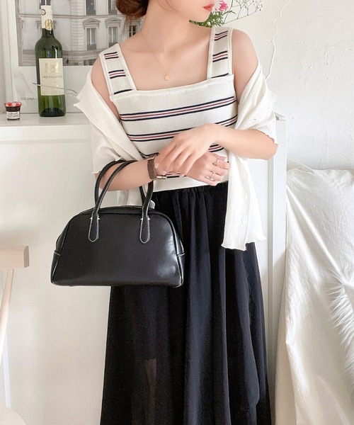 Java（ジャバ）の「《JaVa ジャバコラボ》レトロな雰囲気漂う。 2wayボーダーニットタンク（タンクトップ・レディース・ブラウン/オフホワイト/ブラック/ベージュ/オリーブ・X-LARGE/SMALL/MEDIUM/LARGE）」の19枚目の写真