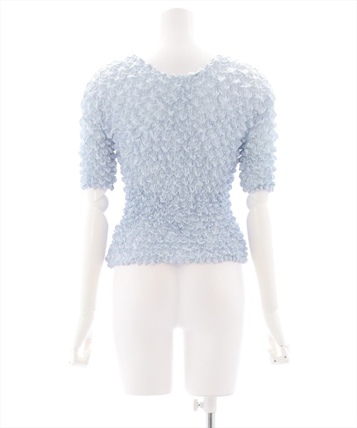 clear（クリア）の「ポップコーン半袖トップス （Tシャツ/カットソー・レディース・グリーン/イエロー/ブラック/サックスブルー/オフホワイト・F）」の9枚目の写真