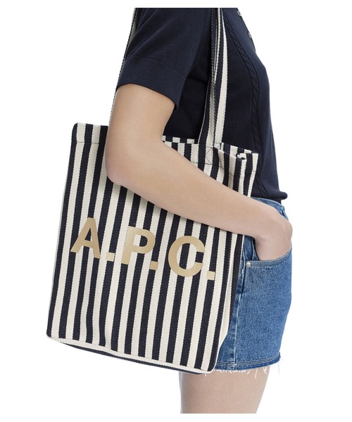 A.P.C.(アーペーセー)の「TOTE LOU 23P(トートバッグ・メンズ・ブラウン系その他/ダークネイビー・ONESIZE)」の9枚目の写真