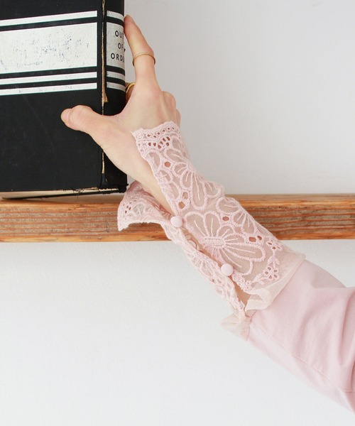 Crisp（クリスプ）の「レースカフメロウTシャツ（Tシャツ/カットソー・レディース・グリーン/アイボリー/マスタード/ピンク・FREE）」の18枚目の写真