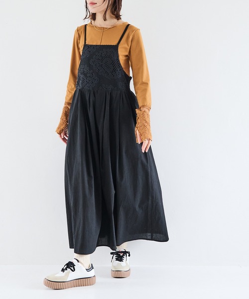 Crisp（クリスプ）の「レースカフメロウTシャツ（Tシャツ/カットソー・レディース・グリーン/アイボリー/マスタード/ピンク・FREE）」の20枚目の写真