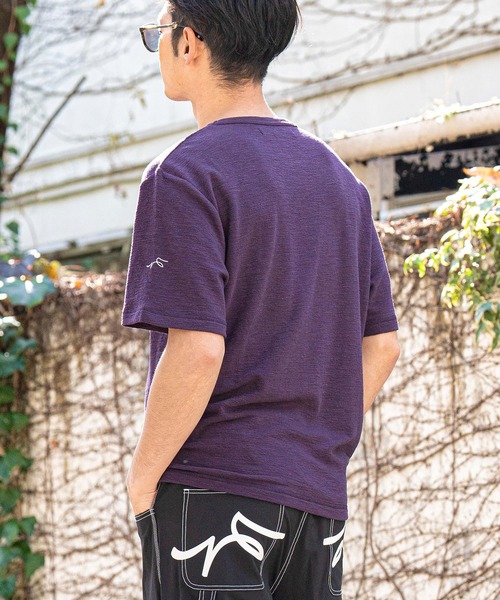 CALL&RESPONSE(コールアンドレスポンス)の「mt8234-メランジ-クルーネック半袖プルオーバー(Tシャツ/カットソー・メンズ・ホワイト/ブラック/ミント/パープル/グレイッシュベージュ・5/4/2/1)」の7枚目の写真