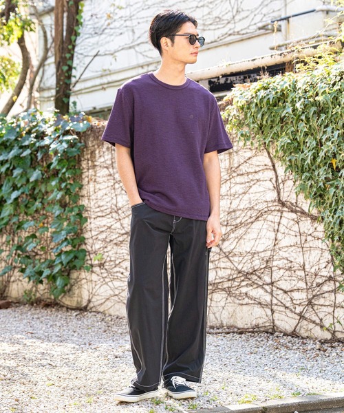 CALL&RESPONSE(コールアンドレスポンス)の「mt8234-メランジ-クルーネック半袖プルオーバー(Tシャツ/カットソー・メンズ・ホワイト/ブラック/ミント/パープル/グレイッシュベージュ・5/4/2/1)」の8枚目の写真