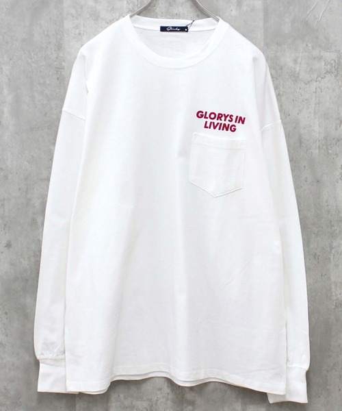 SHISKY（シスキー）の「袖リブプリント　ちょいBIGロンT（Tシャツ/カットソー・メンズ・ブラック/ホワイト系/ホワイト系1/杢グレー/オフホワイト/ネイビー/ベージュ/ブラック系/ブラック系1・M/L/XL）」の19枚目の写真