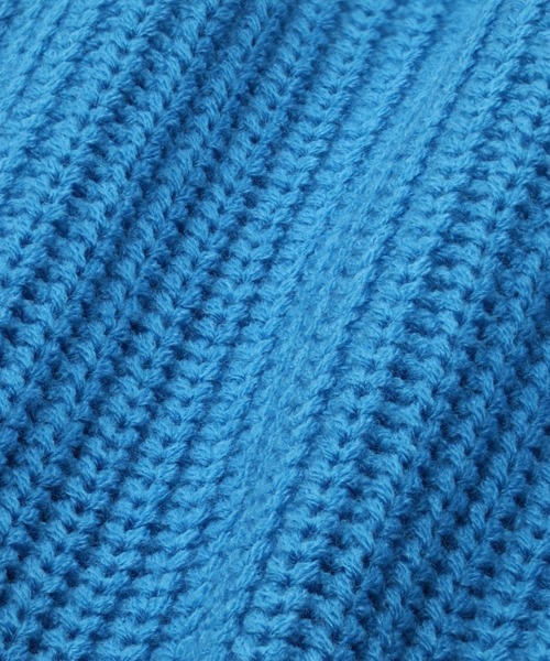 SPINNS（スピンズ）の「ショート丈 アクリルジップフード ニットパーカー（ニット/セーター・レディース・ブラック/アイボリー/ブルー/グリーン・ONESIZE）」の7枚目の写真