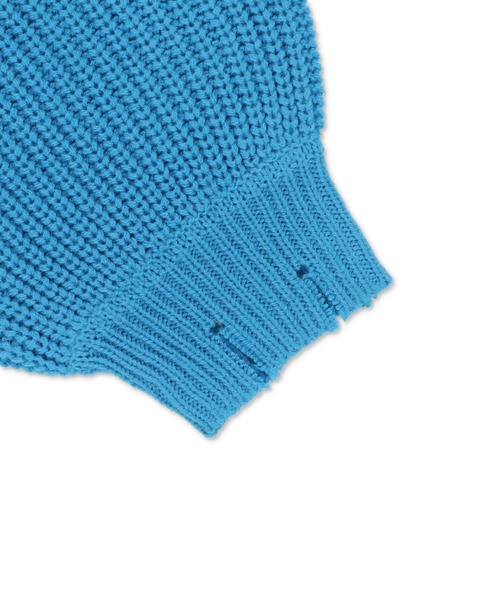 SPINNS（スピンズ）の「ショート丈 アクリルジップフード ニットパーカー（ニット/セーター・レディース・ブラック/アイボリー/ブルー/グリーン・ONESIZE）」の9枚目の写真