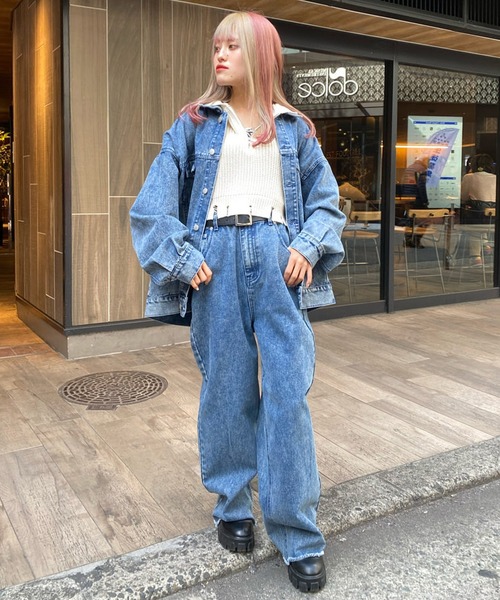 SPINNS（スピンズ）の「ショート丈 アクリルジップフード ニットパーカー（ニット/セーター・レディース・ブラック/アイボリー/ブルー/グリーン・ONESIZE）」の19枚目の写真