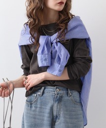 atONE コットンフライスボートネックTシャツ 長袖