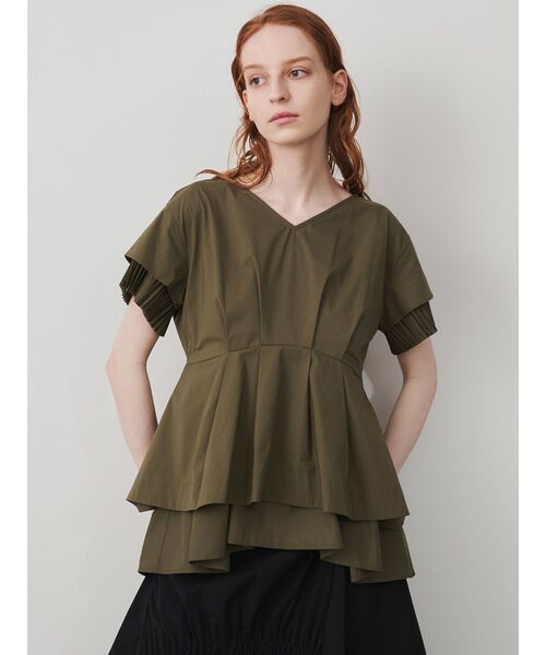 ELENDEEK（エレンディーク）の「バックプリーツフリルブラウス（シャツ/ブラウス・レディース・ブラック/ネイビー/オフホワイト/カーキ・FREE）」の17枚目の写真