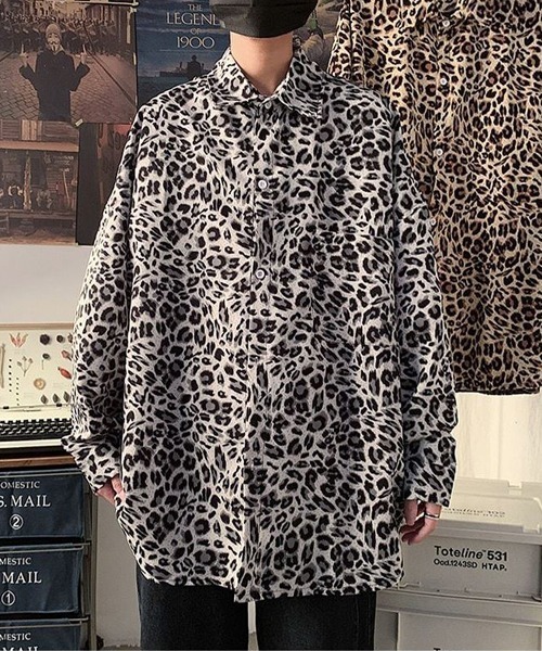 【GRANCY】ヒョウ柄オーバーサイズ長袖カットソー GRANCY】ヒョウ柄オーバーサイズ長袖カットソー GRANCYヒョウ柄