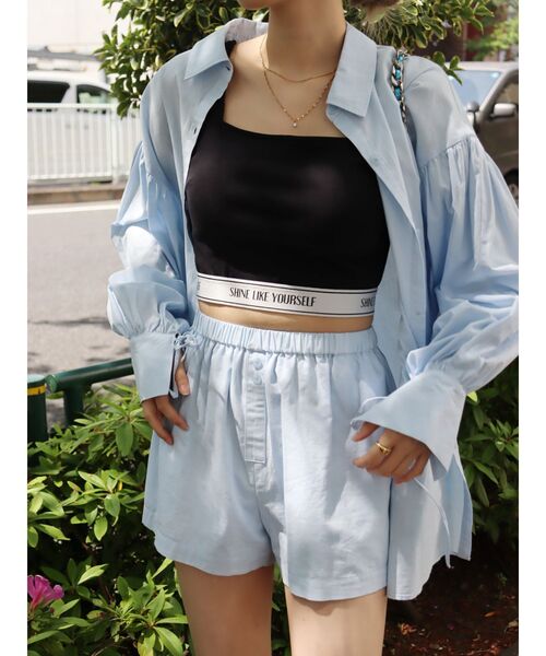 EVRIS(エヴリス)の「ロゴラインビスチェ(キャミソール・レディース・ブラック/ホワイト・FREE)」の21枚目の写真