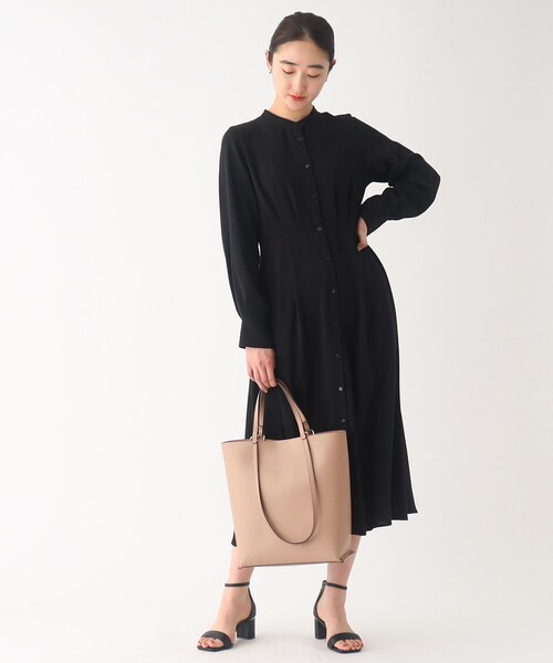 OPAQUE.CLIP（オペークドットクリップ）の「◆ダブルハンドル縦長トートバッグ【A4収納可/軽量】（トートバッグ・レディース・ベージュ/ブラック/オフホワイト・00）」の9枚目の写真