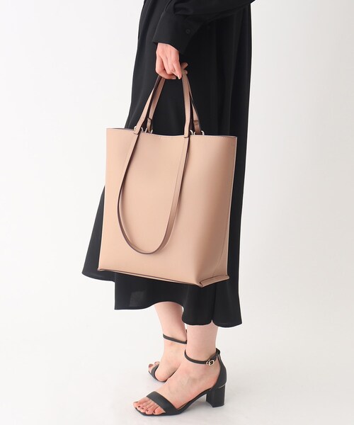 OPAQUE.CLIP（オペークドットクリップ）の「◆ダブルハンドル縦長トートバッグ【A4収納可/軽量】（トートバッグ・レディース・ベージュ/ブラック/オフホワイト・00）」の18枚目の写真