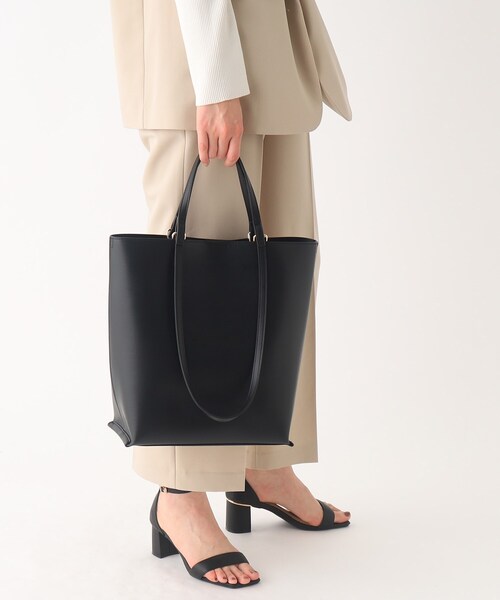 OPAQUE.CLIP（オペークドットクリップ）の「◆ダブルハンドル縦長トートバッグ【A4収納可/軽量】（トートバッグ・レディース・ベージュ/ブラック/オフホワイト・00）」の19枚目の写真