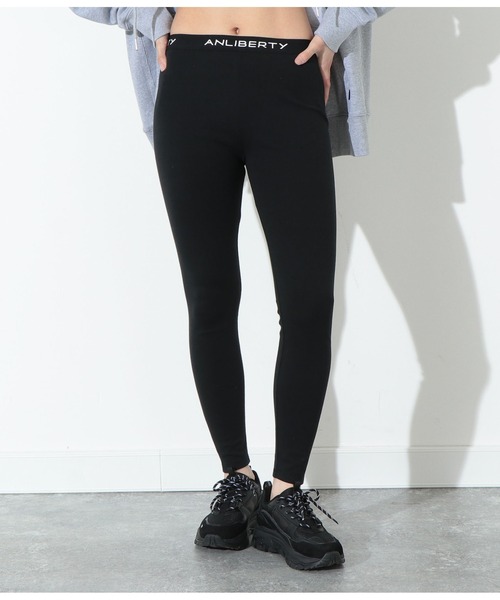 ANLIBERTY ANAP（アンリバティアナップ）の「ANLIBERTYテープロゴレギンス（レギンス/スパッツ・レディース・ブラック/グレー・S/M）」の8枚目の写真