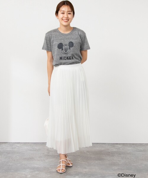 NOLLEY’S(ノーリーズ)の「◇【WEB限定】MICKEY レトロ FACE Tシャツ(Tシャツ/カットソー・レディース・グレー/ホワイト/チャコールグレー・M)」の14枚目の写真