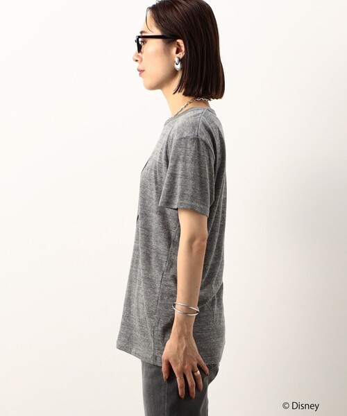 NOLLEY’S(ノーリーズ)の「◇【WEB限定】MICKEY レトロ FACE Tシャツ(Tシャツ/カットソー・レディース・グレー/ホワイト/チャコールグレー・M)」の11枚目の写真