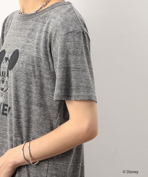 NOLLEY’S(ノーリーズ)の「◇【WEB限定】MICKEY レトロ FACE Tシャツ(Tシャツ/カットソー・レディース・グレー/ホワイト/チャコールグレー・M)」の9枚目の写真