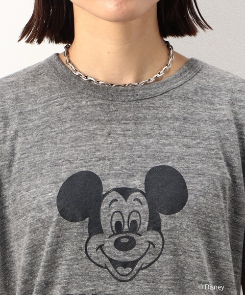 NOLLEY’S(ノーリーズ)の「◇【WEB限定】MICKEY レトロ FACE Tシャツ(Tシャツ/カットソー・レディース・グレー/ホワイト/チャコールグレー・M)」の7枚目の写真