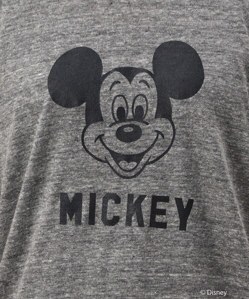 NOLLEY’S(ノーリーズ)の「◇【WEB限定】MICKEY レトロ FACE Tシャツ(Tシャツ/カットソー・レディース・グレー/ホワイト/チャコールグレー・M)」の6枚目の写真