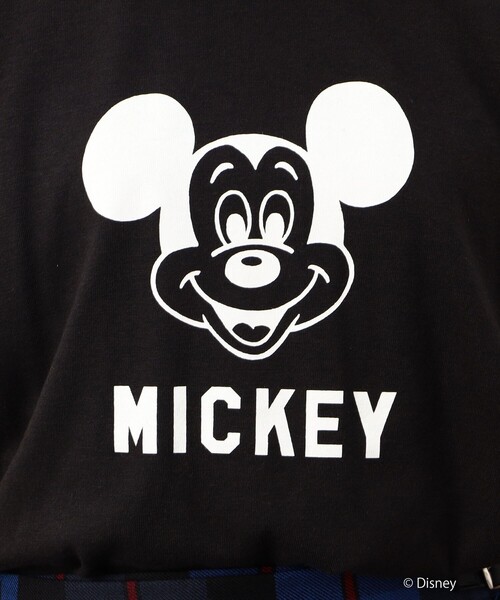 NOLLEY’S(ノーリーズ)の「◇【WEB限定】MICKEY レトロ FACE Tシャツ(Tシャツ/カットソー・レディース・グレー/ホワイト/チャコールグレー・M)」の5枚目の写真