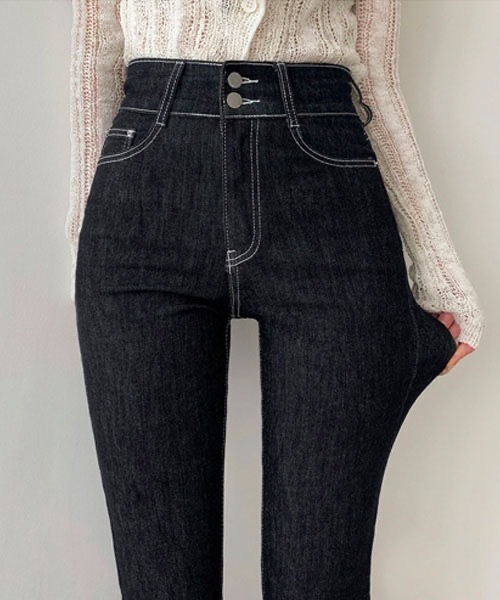 BEIDELLI（ベイデリー）の「[BELLIDE MADE] ハイウエストステッチブーツカットデニムパンツ（デニムパンツ・レディース・ブラック・MEDIUM/LARGE）」の19枚目の写真