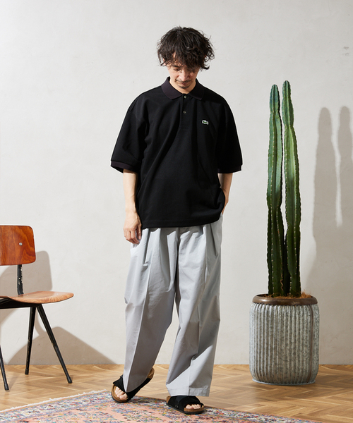 JOURNAL STANDARD relume（ジャーナルスタンダード　レリューム）の「AMERICAN チノワイドスラックス BY SUPIMA USA（チノパンツ・メンズ・ブラックミックス/ライトグレー/ベージュ/グリーン系その他・MEDIUM/LARGE）」の5枚目の写真