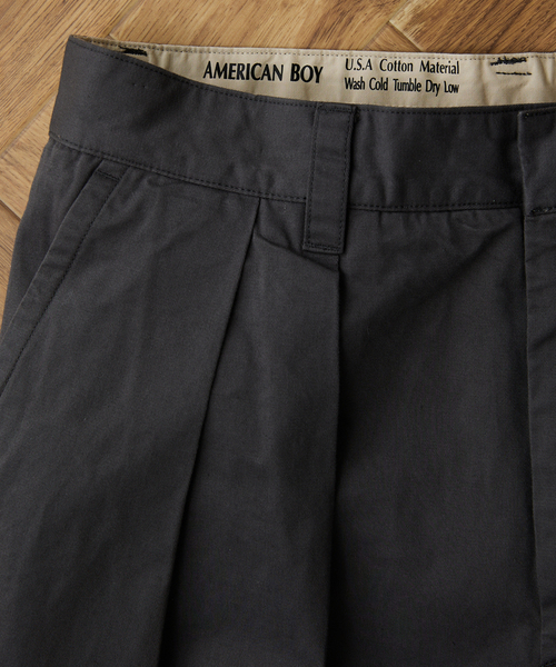 JOURNAL STANDARD relume（ジャーナルスタンダード　レリューム）の「AMERICAN チノワイドスラックス BY SUPIMA USA（チノパンツ・メンズ・ブラックミックス/ライトグレー/ベージュ/グリーン系その他・MEDIUM/LARGE）」の7枚目の写真