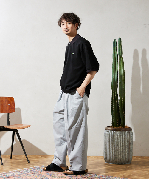 JOURNAL STANDARD relume（ジャーナルスタンダード　レリューム）の「AMERICAN チノワイドスラックス BY SUPIMA USA（チノパンツ・メンズ・ブラックミックス/ライトグレー/ベージュ/グリーン系その他・MEDIUM/LARGE）」の10枚目の写真