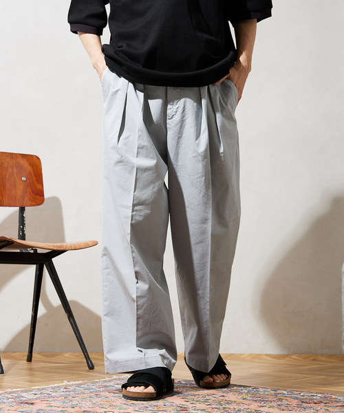 JOURNAL STANDARD relume（ジャーナルスタンダード　レリューム）の「AMERICAN チノワイドスラックス BY SUPIMA USA（チノパンツ・メンズ・ブラックミックス/ライトグレー/ベージュ/グリーン系その他・MEDIUM/LARGE）」の11枚目の写真