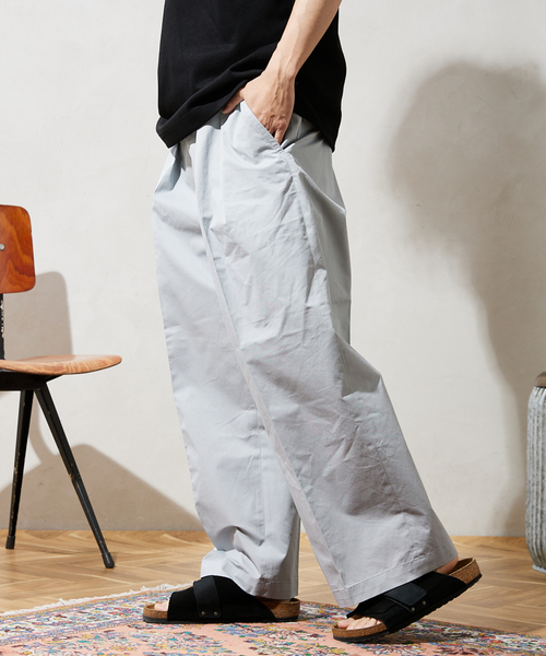 JOURNAL STANDARD relume（ジャーナルスタンダード　レリューム）の「AMERICAN チノワイドスラックス BY SUPIMA USA（チノパンツ・メンズ・ブラックミックス/ライトグレー/ベージュ/グリーン系その他・MEDIUM/LARGE）」の13枚目の写真