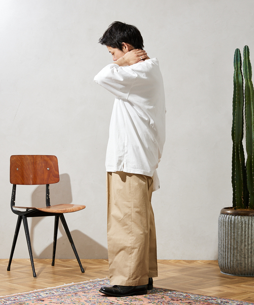 JOURNAL STANDARD relume（ジャーナルスタンダード　レリューム）の「AMERICAN チノワイドスラックス BY SUPIMA USA（チノパンツ・メンズ・ブラックミックス/ライトグレー/ベージュ/グリーン系その他・MEDIUM/LARGE）」の16枚目の写真