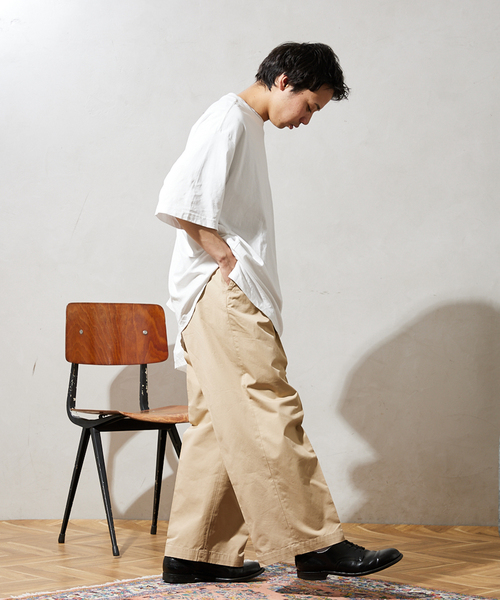 JOURNAL STANDARD relume（ジャーナルスタンダード　レリューム）の「AMERICAN チノワイドスラックス BY SUPIMA USA（チノパンツ・メンズ・ブラックミックス/ライトグレー/ベージュ/グリーン系その他・MEDIUM/LARGE）」の17枚目の写真