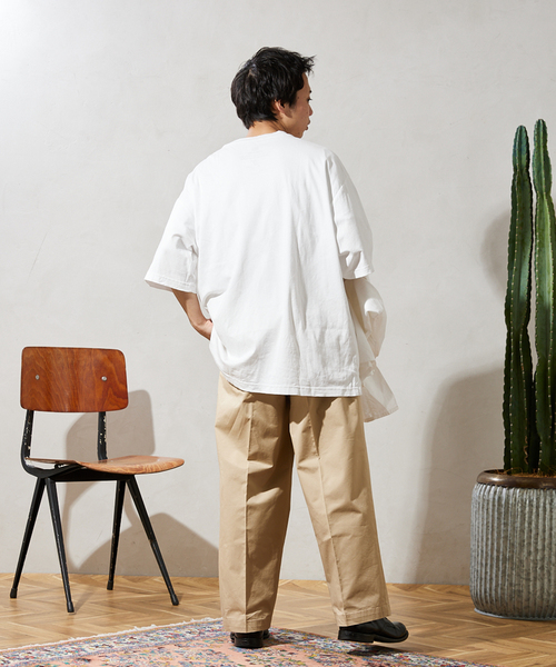 JOURNAL STANDARD relume（ジャーナルスタンダード　レリューム）の「AMERICAN チノワイドスラックス BY SUPIMA USA（チノパンツ・メンズ・ブラックミックス/ライトグレー/ベージュ/グリーン系その他・MEDIUM/LARGE）」の18枚目の写真