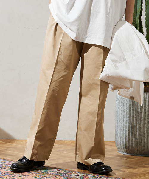 JOURNAL STANDARD relume（ジャーナルスタンダード　レリューム）の「AMERICAN チノワイドスラックス BY SUPIMA USA（チノパンツ・メンズ・ブラックミックス/ライトグレー/ベージュ/グリーン系その他・MEDIUM/LARGE）」の19枚目の写真