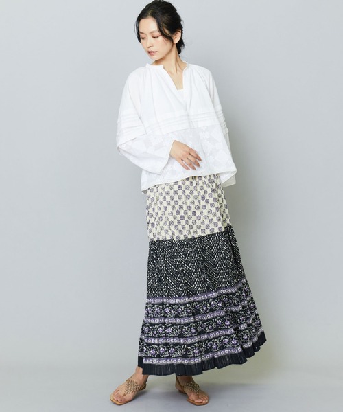 ①サラマリカ　コモンプリントスカート SARA MALLIKA サラマリカ コモンプリントスカート