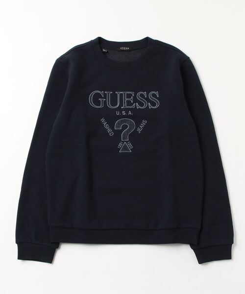 Guess（ゲス）の「Logo Sweatshirt（スウェット・メンズ・ネイビー/ブラック/ベージュ・LARGE/SMALL/MEDIUM/X-LARGE）」の3枚目の写真