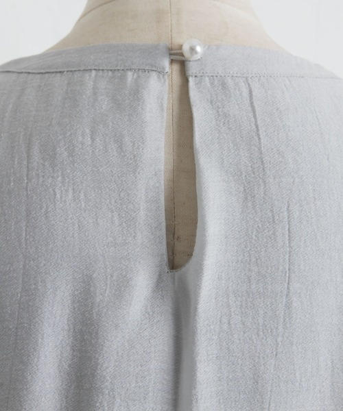 tocco closet（トッコ　クローゼット）の「りぼん付きシャイニーシアーブラウス（シャツ/ブラウス・レディース・アイボリー/グレー系その他・M）」の4枚目の写真
