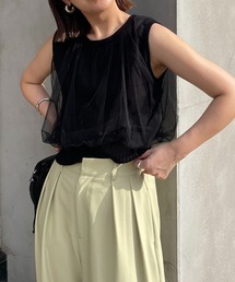 CAPRICIEUX LE'MAGE | チュールレイヤードタンク(ニット/セーター)